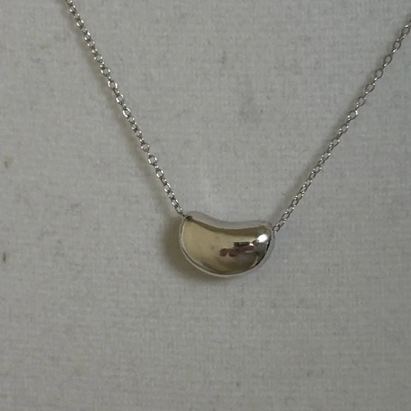 Silver Bean Necklace - Picture 3 of 5